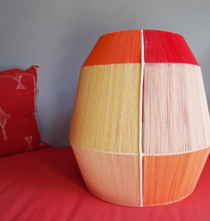 Bonbon lampshade made in Mexico with 100% cotton embroidery floss